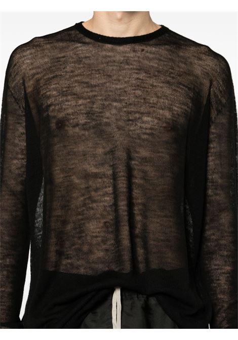 Maglione semi-trasparente in nero - uomo RICK OWENS | RR01D3661KM09